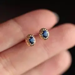 サファイア ピアス(両耳用)