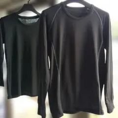 黒　 長袖シャツ　２枚セット