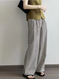 ストライプパンツ　普通丈M