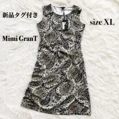 新品 Mimi GranT ノースリーブ ペイズリー柄ワンピース 大きいサイズのサムネイル