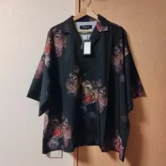 Unrelaxing 半袖シャツ 花柄 ビッグシルエット Red