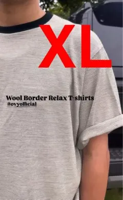 OVY Wool Border Relax T-shirts 新作 新品 M - メルカリ