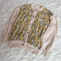 □ a1454 【サルヴァトーレフェラガモ】 フローラルカーディガン 花柄