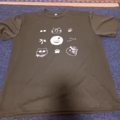 猫デザイン/⁠ᐠ⁠。⁠ꞈ⁠。⁠ᐟ⁠\ 半袖Tシャツ モスグリーン