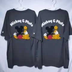 新品 ペアルック Tシャツ 5L ミッキー プルート ディズニー サガラ 刺繍