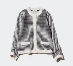 ユニクロ　ストライプニットカーディガン