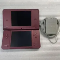 ニンテンドーDS ワインレッド 本体 ジャンク　ACアダプター付き