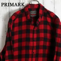 英国 PRIMARK プライマーク バッファローチェック ボタンダウンネルシャツ