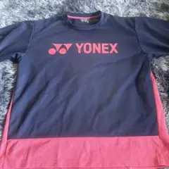 YONEX Tシャツ L ネイビー/ピンク