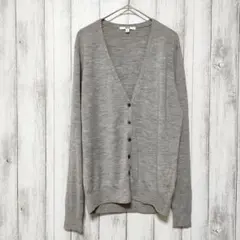 UNIQLO ユニクロ (L)　エクストラファインメリノ Vネックカーディガン