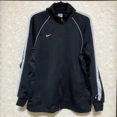 【人気】NIKE ナイキ トラックジャケット ジャージ 刺繍ロゴ Y2K 黒 Mのサムネイル