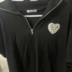 INGNI ブラック ジップアップTシャツ