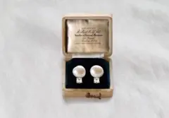 シルバー 大粒 バロックパールとスワロフスキークリスタルのピアス ステンレス