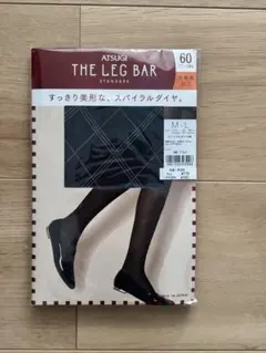 ATSUGI THE LEG BAR タイツ スパイラルダイヤ柄 M-L