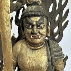 時代 木彫 不動明王 高さ約72cm 東こ8-1028⑧トヒサカ