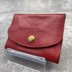 【美品】イルビゾンテ IL BISONTE コインケース　赤　レッド　レザー