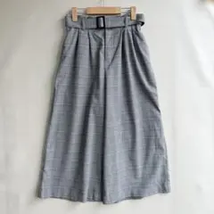 エニィファム　レディース　ワイドパンツ　千鳥格子　チェック　ガウチョ　秋冬