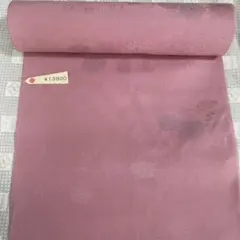 ウール 着物 反物 ピンク 花柄