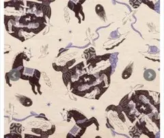 sugimoto sanae　バケーション　生地　綿麻シーチング　紫110×50