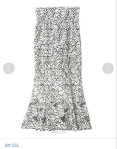 SNIDEL カッティングレースマーメイドスカート　アイボリー　SIZE:1