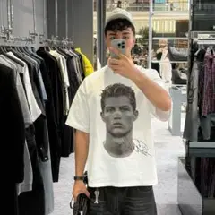 クリスティアーノ・ロナウド Tシャツ 海外人気デザイン FACETシャツ"..,