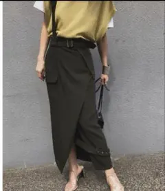 Ameri ONE SUSPENDER MILITARY SKIRT S