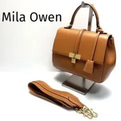 Mila owenミラオーウェン2wayハンドバッグ ショルダーバッグ キャメル