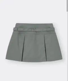 GU ベルト付きミニスカート　グレー　Mサイズ