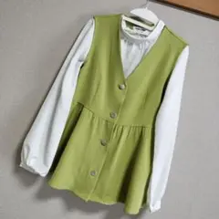 【試着のみ】ペプラムベスト Sサイズ