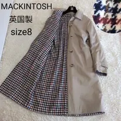 極美品　現行　白タグ　マッキントッシュ　千鳥柄　ナイロンステンカラーコート 極美品 現行 白タグ マッキントッシュ 千鳥柄 ナイロンステン
