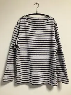 美品 ORCIVAL オーシバル バスクシャツ グレー×パープル サイズ4 秋