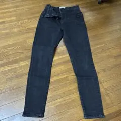 ハイウエスト スキニーデニム 黒