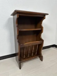 カリモク コロニアル マガジンラック 本棚 電話台 花台 管理No.※i4 カリモク コロニアル マガジンラック 本棚 電話台 花台 管理No