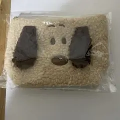 スヌーピーもこもこ舟形ポーチ