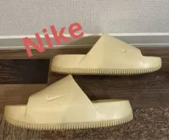 新品同　Nike ナイキ　厚底シャワーサンダル　淡イエロー