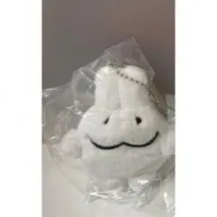 ウサギの形の白いぬいぐるみキーチェーン