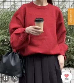 DRAW Lサイズ レッド ニットセーター 新品未使用品