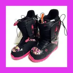美品24cm バートンスノーボードブーツ初心者レディース格安激安特価黒色ピンク