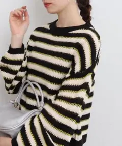 透かし編みニット