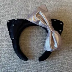 USJ ハローキティ　キティーちゃん　カチューシャ　ベロア　リボン　黒