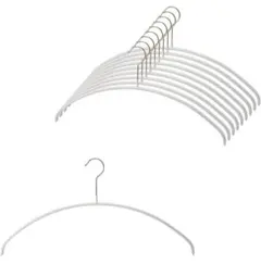 マワ ドイツのすべらない ハンガー エコノミック 46P 10本組 ホワイト