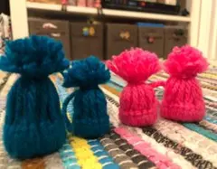 ニットの帽子 ミニサイズ 4個セット