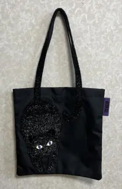 ANNA SUI トートバッグ　黒猫のサムネイル