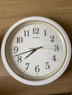 CITIZEN アナログ時計 ホワイト 大きめ 30cm