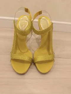 未使用Rene Caovilla ラインストーンサンダル35イエロー22.5cmのサムネイル