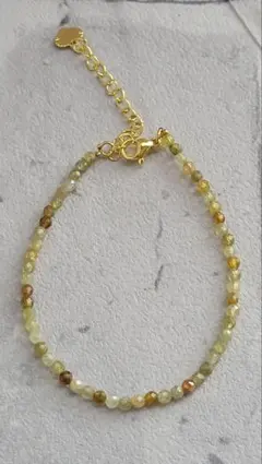 天然石と金属のブレスレット