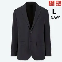 美品　ユニクロ　L 感動ジャケット（ウルトラライト・ウールライク・袖丈着丈標準）