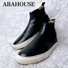 【良品✨】ABAHOUSE アバハウス サイドゴアブーツ 本革 レザー 黒のサムネイル