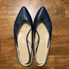 【美品】BARNEYS NEW YORK フラットシューズ ネイビー サイズ38のサムネイル