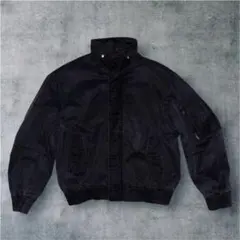 ZARA BLACK WASHED 2way flight jacket